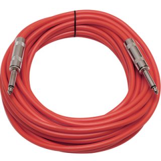  AUDIO   Red 1/4 TS 25 Patch Cable   Effects   Guitar   Instrument