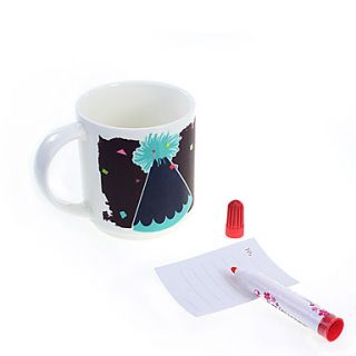 USD $ 23.59   Christmas Tree Wish Writing Color Changing Porcelain Cup