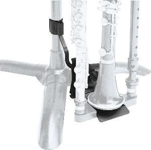 Wind Instrument Stand shown here with the # 1420 Dual Peg Adapter
