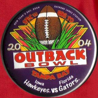 Iowa Hawkeyes 2004 Football Official Outback Bowl Badge