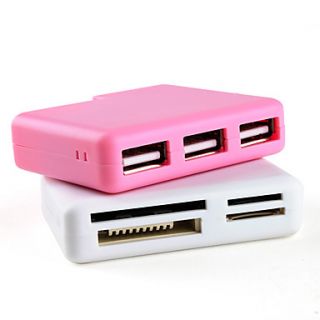 EUR € 9.56   combo USB2.0 hub + lecteur de carte (blanc et rose