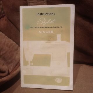 Singer Sewing Machine Model 413 Instruction Owners Manual