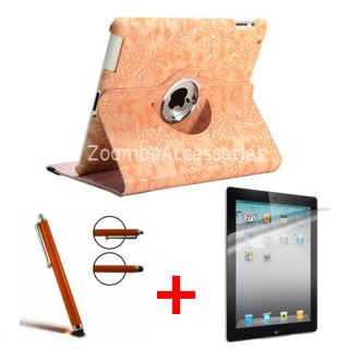iPad 3/iPad 2 360 Rotating Magnetic Stylish Checker PU Leather Case