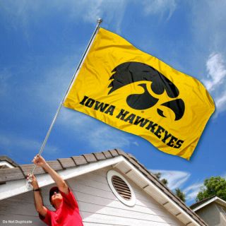 Iowa Hawkeyes Flag Yellow Large 3x5