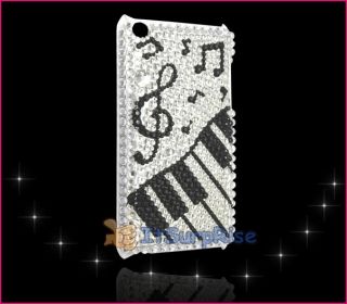 For iPod Touch 4 4th Gen Bling Hard Cover Case Music