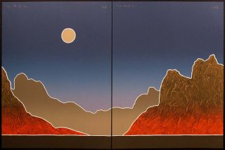 Keefer Taos for Ira Signed Original Etching Collagraph Diptych
