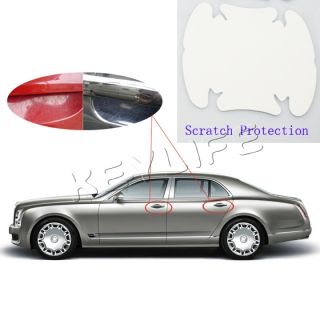 4pcs Invisible Car Door Handle Paint Scratch Protection Adhesive Film