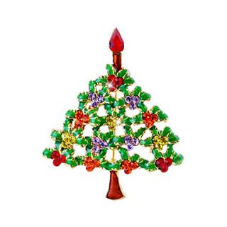 USD $ 5.69   Christmas Tree Alloy Acrylic Brooch,