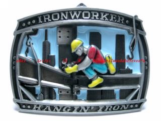 BBG1655J Iron Worker Tradesman Hangin Iron Tools Belt Buckle