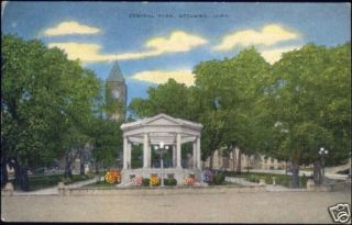 Ottumwa Iowa Central Park Bandstand 1940s