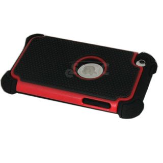  & Black Hyrbid Body Armor Cover Case for iPod Touch 4th Generation 4