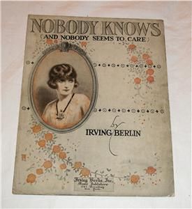 Vintage Irving Berlin Sheet Music Lot  Say it With Music Nobody