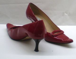 Isaac Mizrahi Red Patent Leather Pump Heels US Size 9 5 M Euro 40