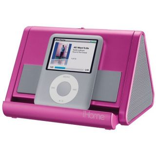 Brand New iHome Portable iPod MP3 Stereo Speaker System Pink IHM2PC