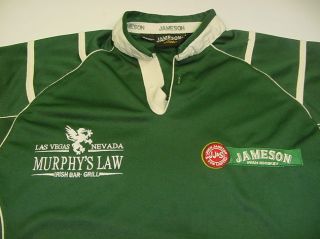 Jameson Irish Whiskey Murphys Law Bar Sin City Irish Rugby Jersey
