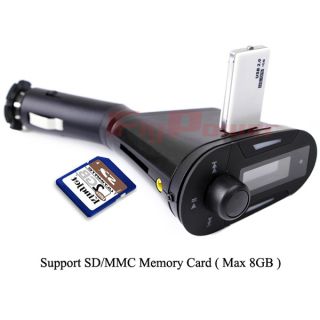 Remote Car Kit MP3 Player Wireless FM Transmitter Modulator USB SD MMC