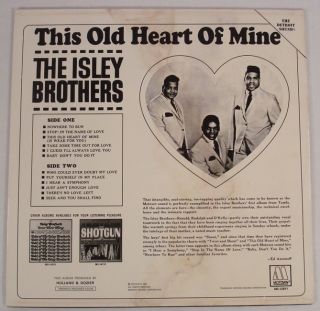 The Isley Brothers This Old Heart of Mine Motown LP