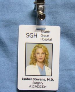 Greys Anatomy ID Card Isobel Stevens SGH Customize It