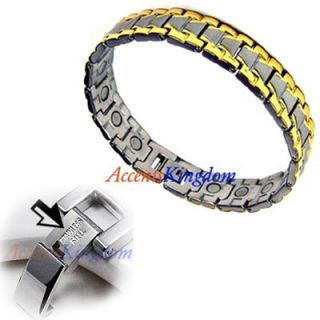 Mens Italian Style Magnetic Therapy Golf Bracelet D