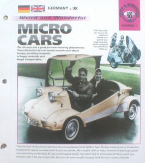 Micro Cars Brochure Messerschmitt Isetta Bond Bug