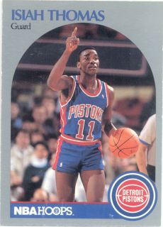 1990 Isiah Thomas NBA Hoops Card 111 Detroit Pistons