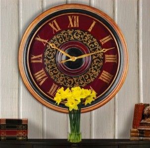  Italian Old World Large Roman Numeral Wall or Mantle Clock