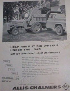 1960 Allis Chalmers Tractor Ad D14 with Loader