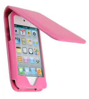 HOT PINK LEATHER FOLDING CASE COVER FOR APPLE IPOD TOUCH iTouch 4th