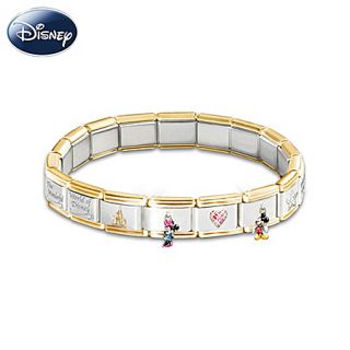  Wonderful World of Disney Italian Charm Bracelet Jewelry Gift