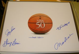 Jerry Lucas Malone Elvin Hayes Isiah Gervin Auto NBA 50