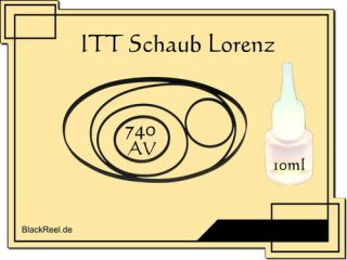 ITT Schaub Lorenz Stereo Recorder 740 AV Service Kit 2 Cassette Tape