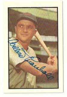 Signed Willard Marshall(dec) 1983/1953 Bowman color reprint card #58