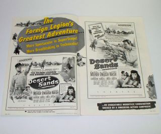Desert Sands 1955 Movie Film Pressbook Marla English