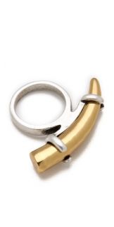 House of Harlow 1960 Two Tone Horn Stacking Ring