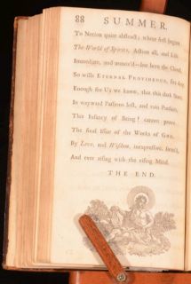 1730 The Seasons Thomson A Poem to The Memory of Sir Isaac Newton
