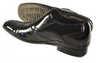 Mens Sz US 7 5 Black Jump Italian Style Leather Dress Smart Shoes