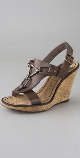 See by Chloe T Strap Cork Wedge Sandals