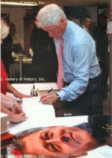 William J Bill Clinton Poster Signed