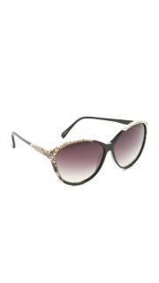 Linda Farrow Luxe Python Oversized Sunglasses