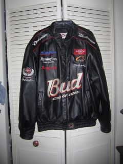 NASCAR Leather Jacket XL Dale Earnhardt Jr Budweiser