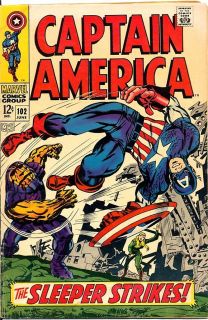 Captain America 102 Silver Age 6 68 Stan Lee Jack Kirby Sleeper