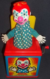 Jack in the Music Box * Mattel 1976 * vintage clown toy * WORKS * See