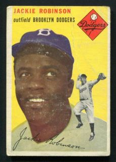1954 Topps 10 Jackie Robinson Dodgers