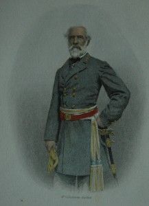 Jackman Color Engraving of Confederate General Robert E Lee