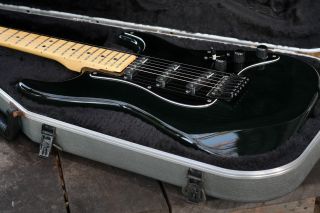 Jackson Charvel Model 1A Black Super Strat Electric Guitar w Case 1987