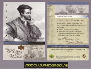 Jacques Cartier Explorer 2004 UD History of USA Card