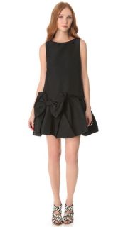 RED Valentino Bow Dress with Dropped Waist