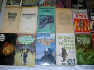 Huge Lot Vintage 1960s Pulp Science Fiction Sci Fi Paperback Books 70