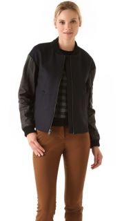 A.L.C. Wool & Leather Lennon Bomber Jacket
