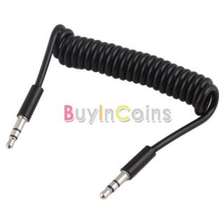 3ft 3 5mm Male to Male M M Jack Audio Stereo Aux Spring Cable 1M for